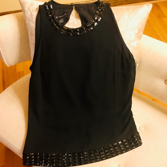 INC International Concepts Tops - NWT INC beaded top. Sheer, lined, keyhole back